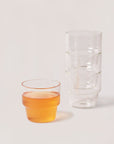 Stackable Glass Tumbler - set of 4