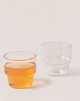 Stackable Glass Tumbler - set of 4