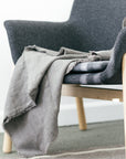 Stone Washed Linen Throw - Oyster