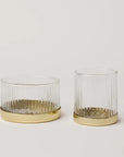 Fluted Glass Votive Set