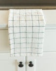 Stone Washed Linen Tea Towel - Windowpane