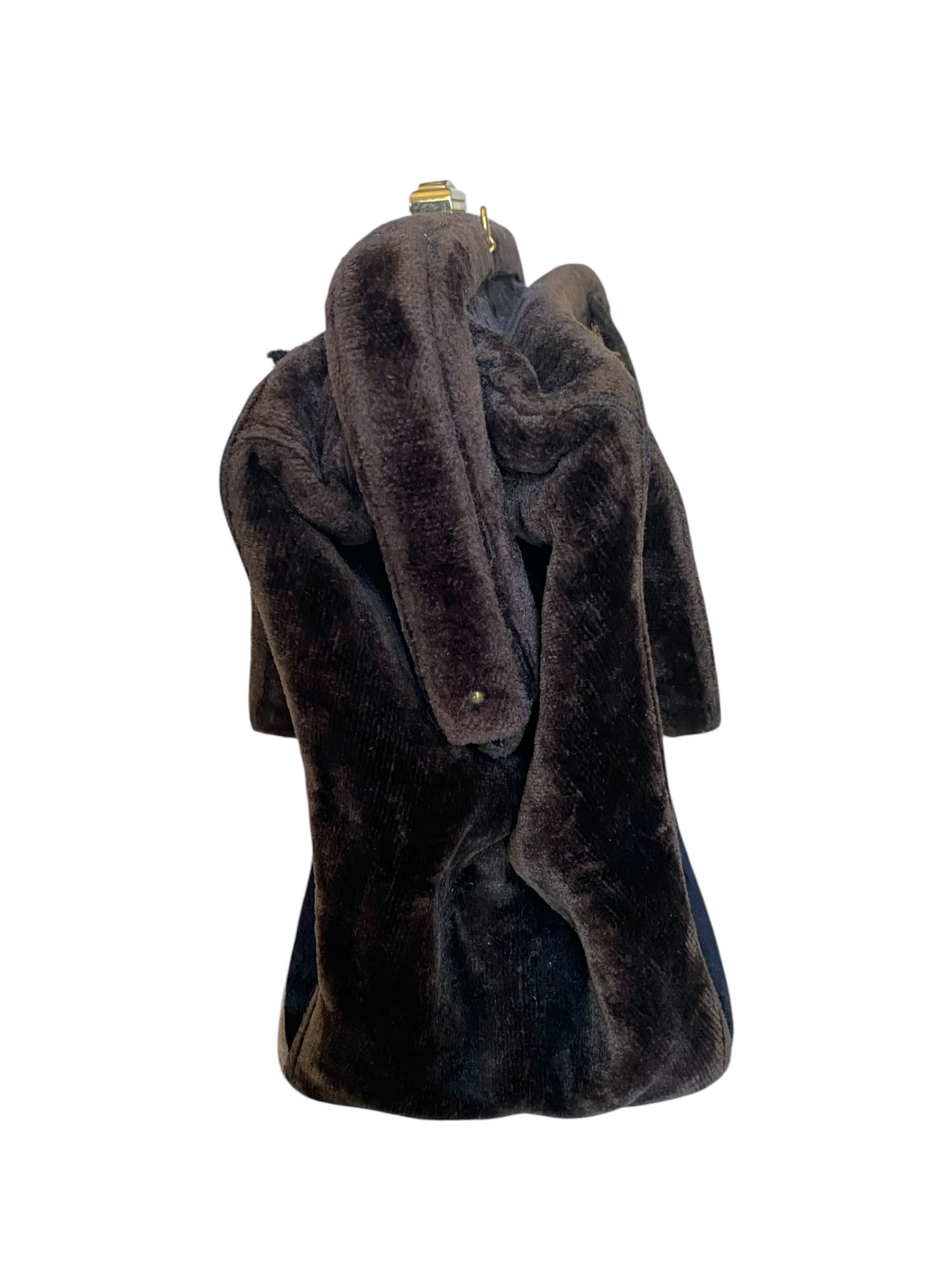 C. 60s-70s Roberta di Camerino Venetian Silk Velvet Trompe L'Oeil Belted Handbag