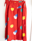 Albert Nipon Red Floral Top & Skirt Set