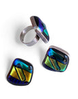 Modernist Dichroic Sterling Silver Ring