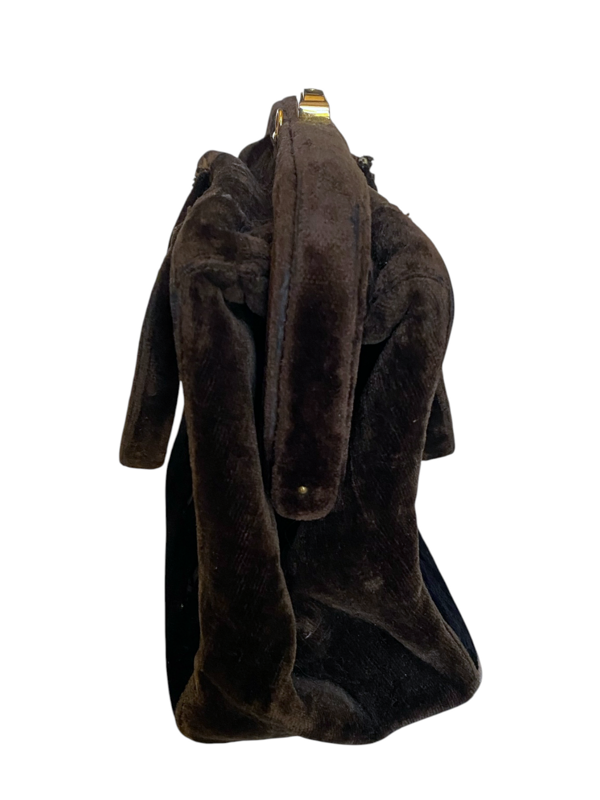 C. 60s-70s Roberta di Camerino Venetian Silk Velvet Trompe L'Oeil Belted Handbag