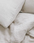 Linen Duvet Cover Set - Natural Chambray