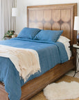 Linen Duvet Cover Set - Denim Blue