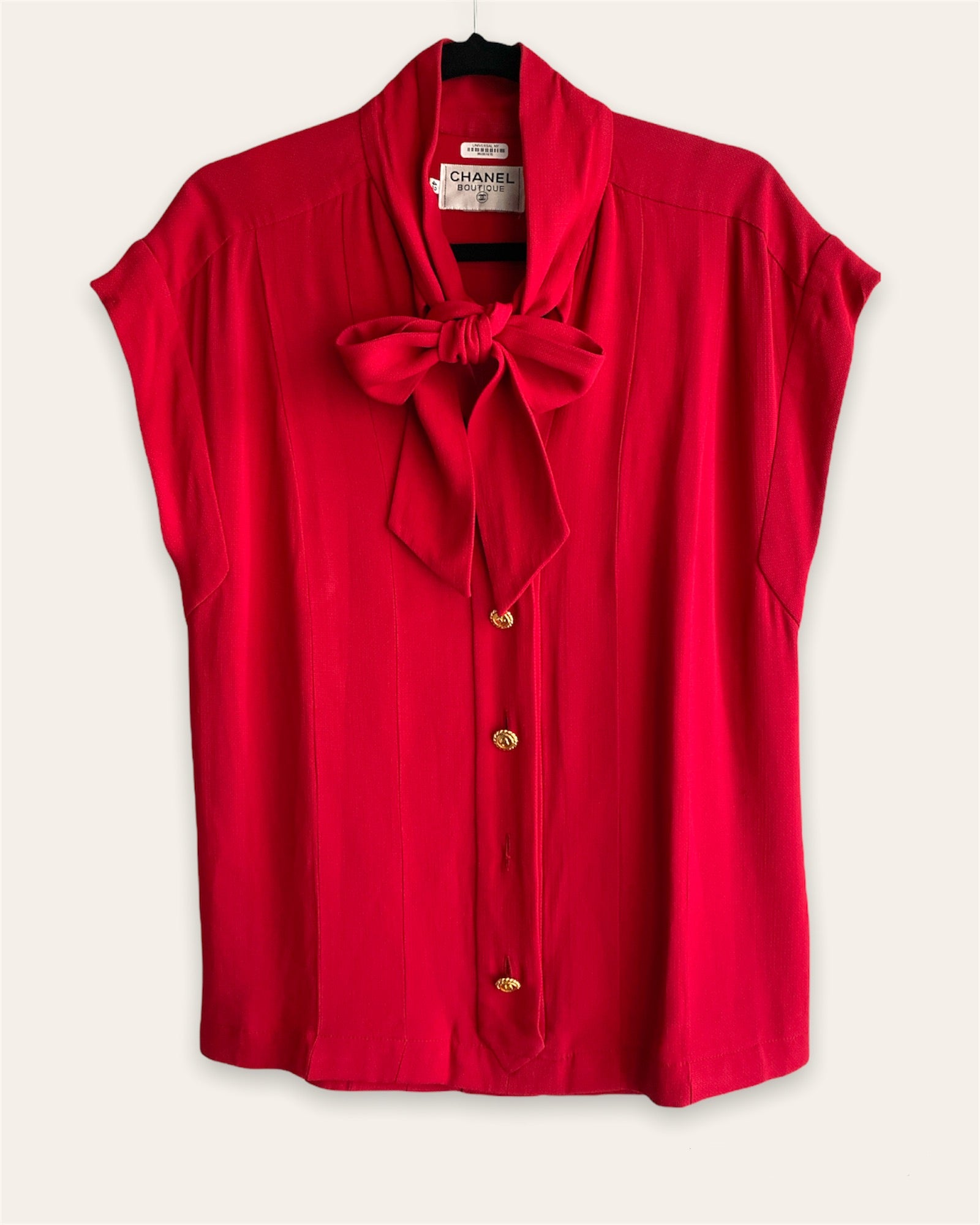 Chanel Red Blouse