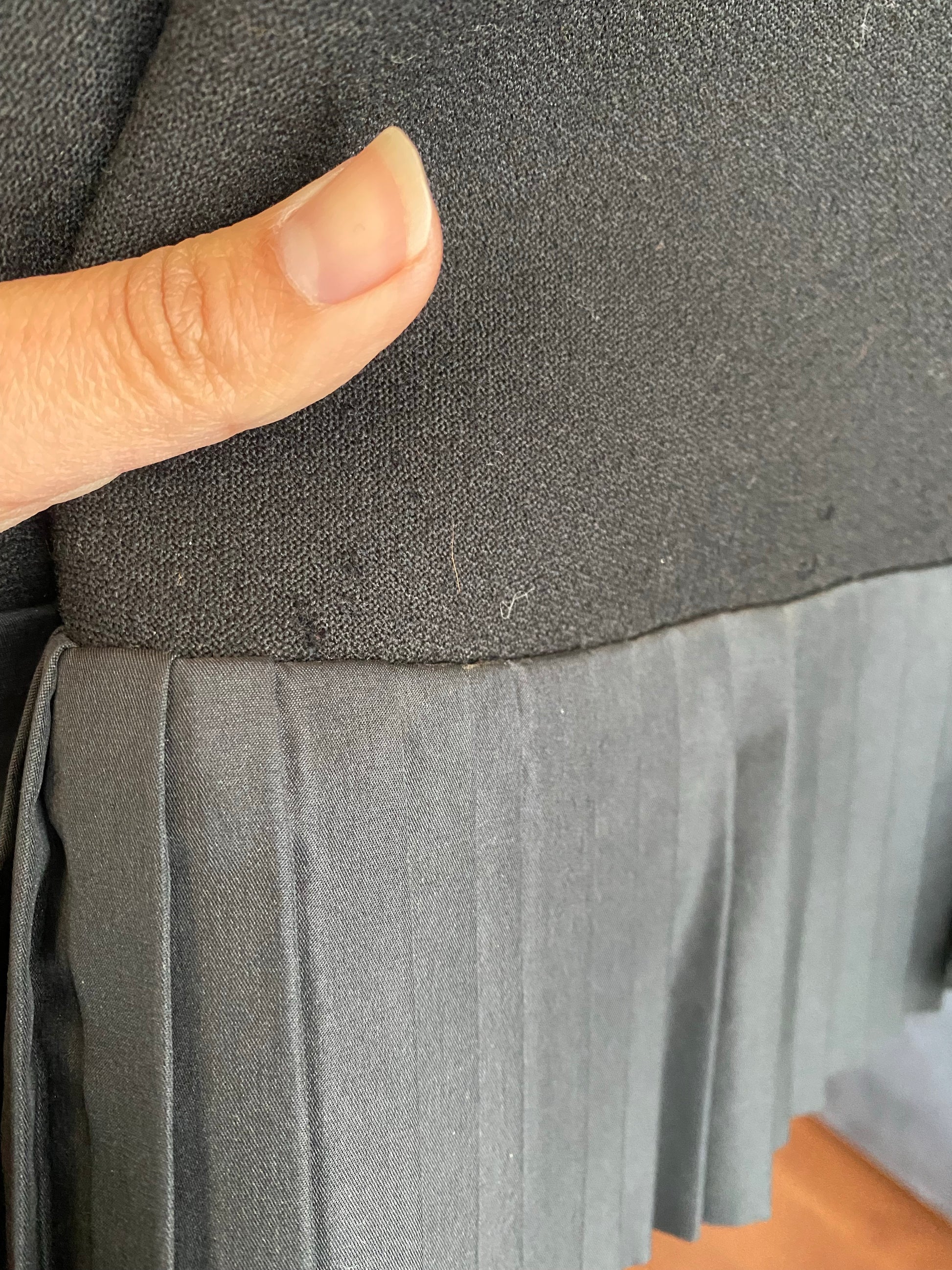 Geoffrey Beene black dress — overall condition and fabric texture