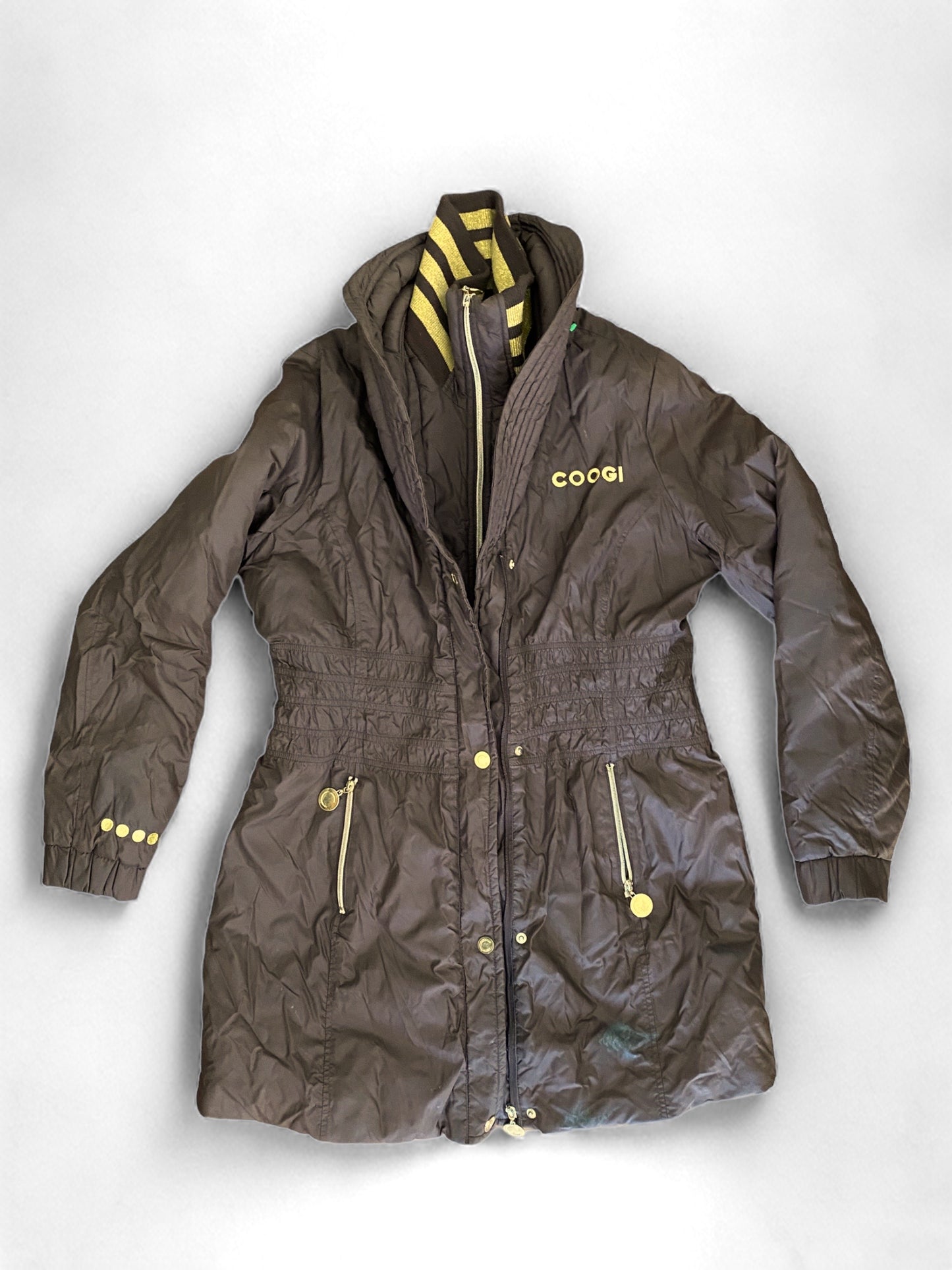Y2K Coogi Brown Puffer Parka