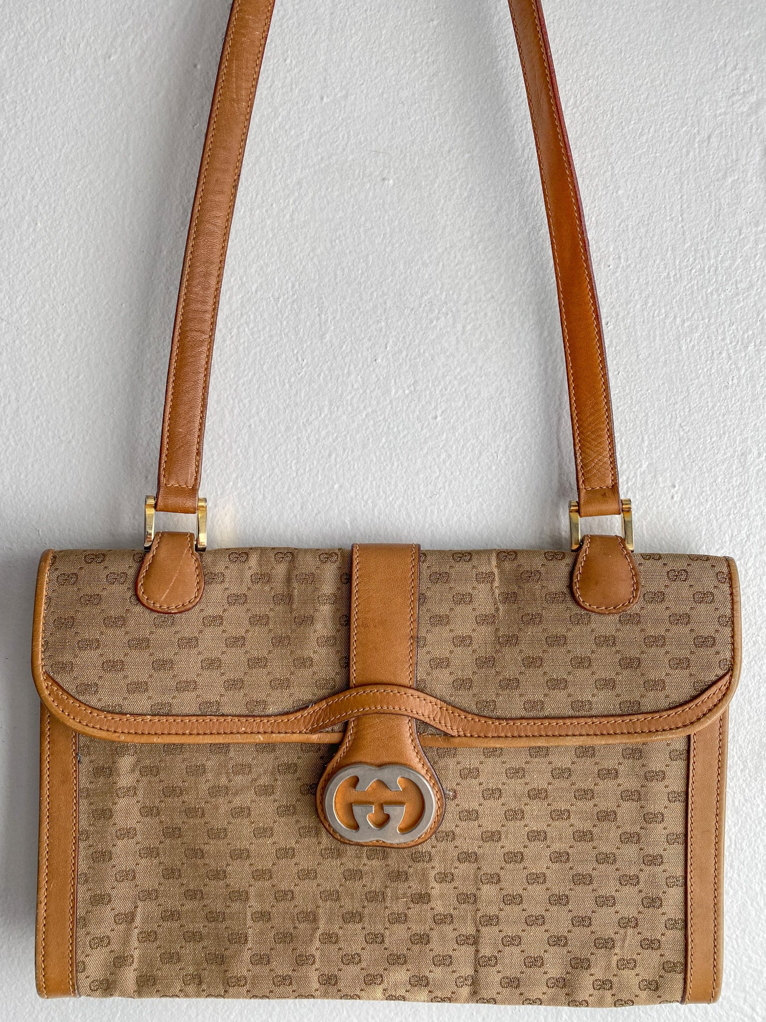 Leather monogram cheap purse