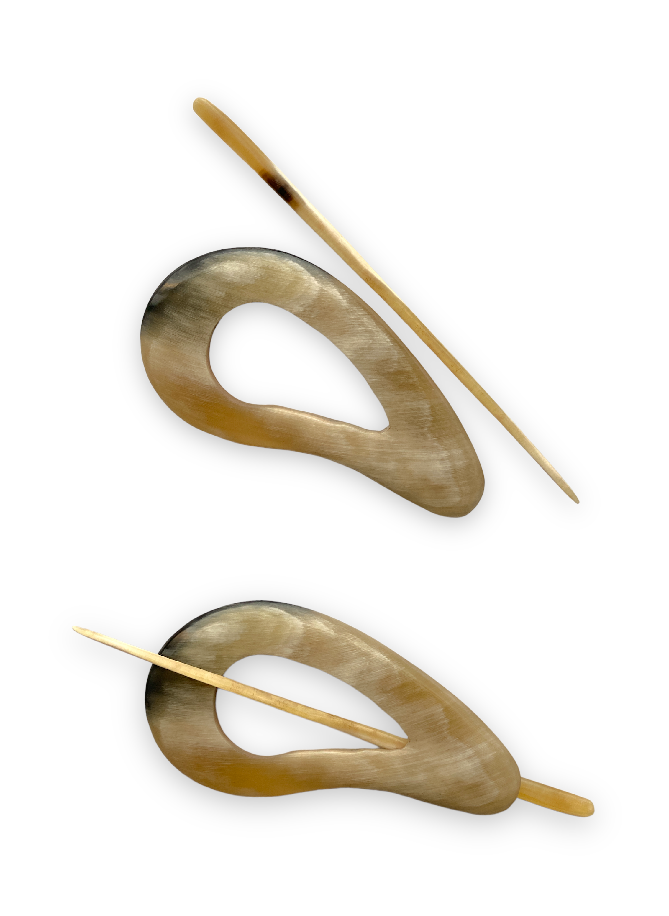 Horn Hair Pin with Pick