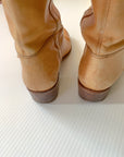 Vintage Tan Rider Leather Boots Made in Brazil