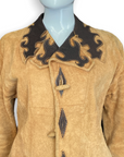 Suede Western Jacket Leather Trim