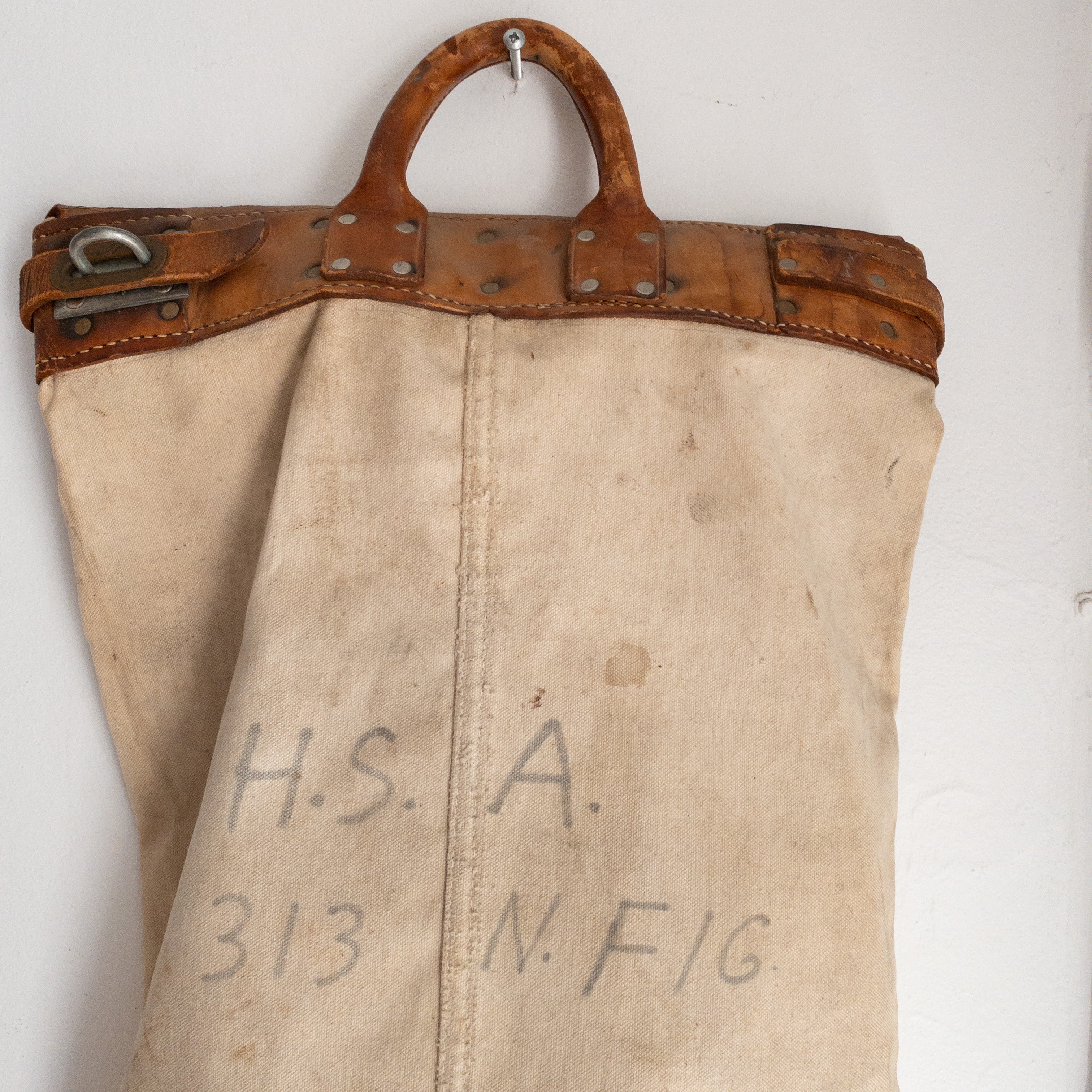 canvas leather bag