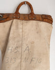 Antique Railway Canvas Leather Mail Bag