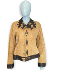 Suede Western Jacket Leather Trim