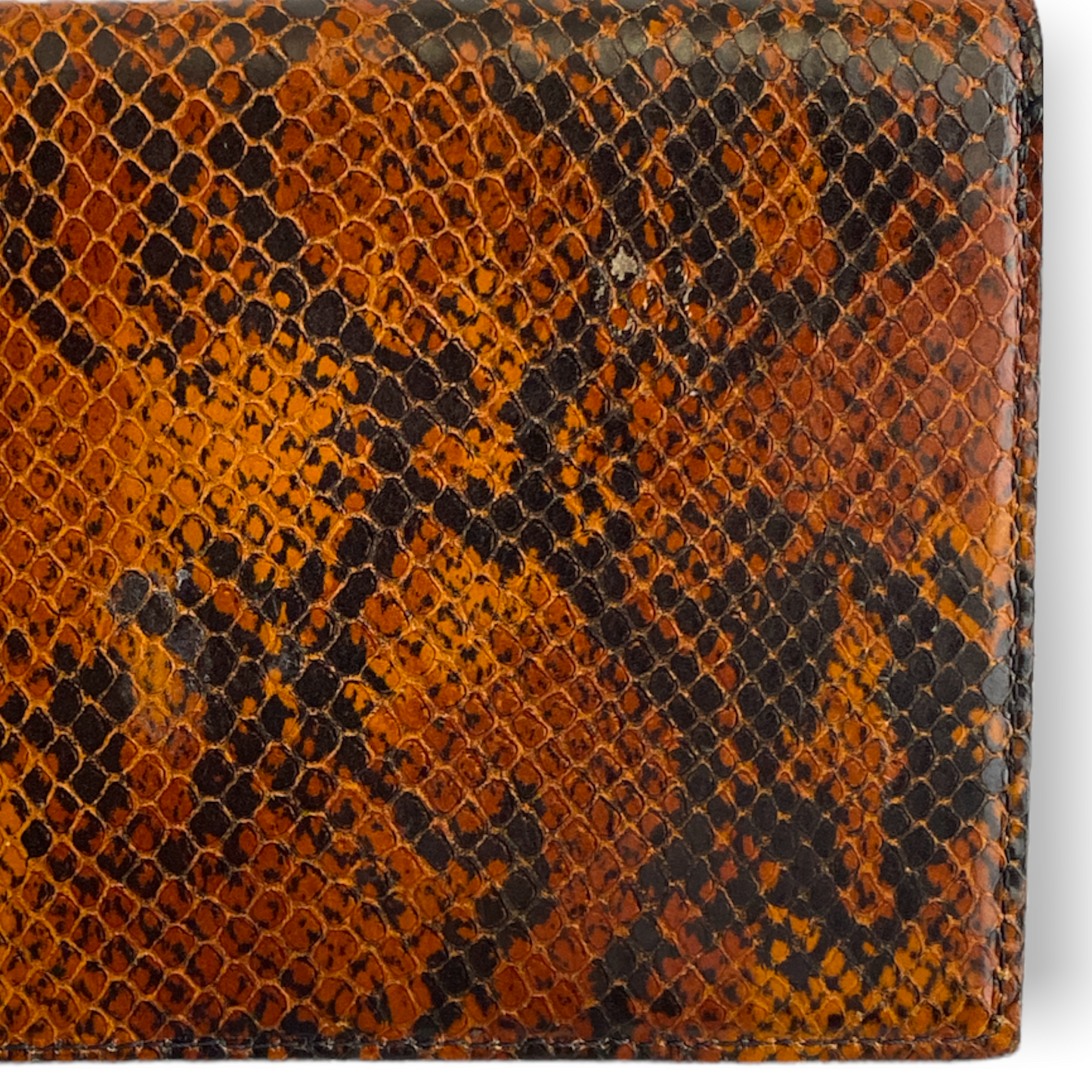 Snakeskin Print Envelope Clutch