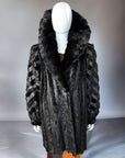 1960s Leather Snakeskin Fur Coat