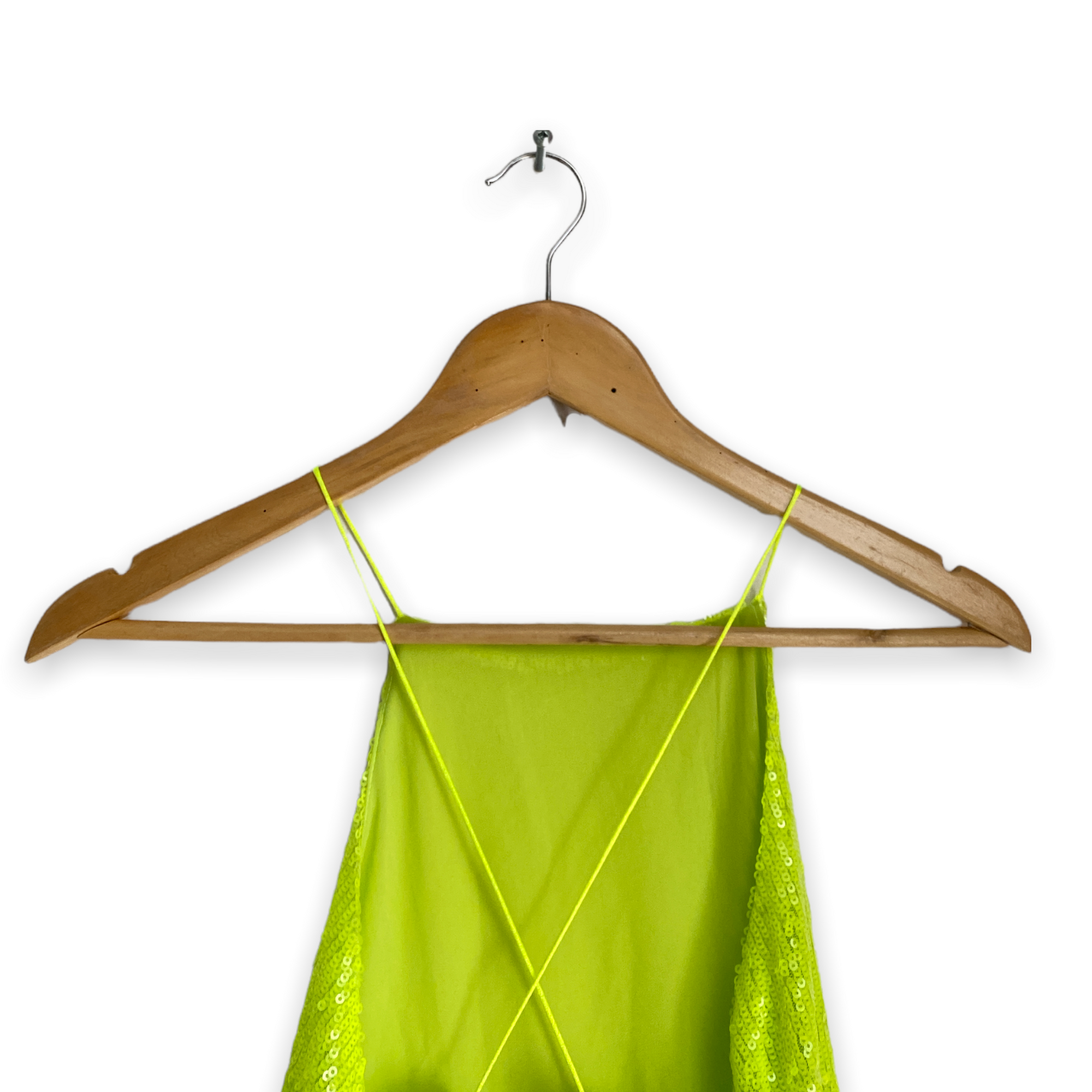 Neon Green Sequin Dress