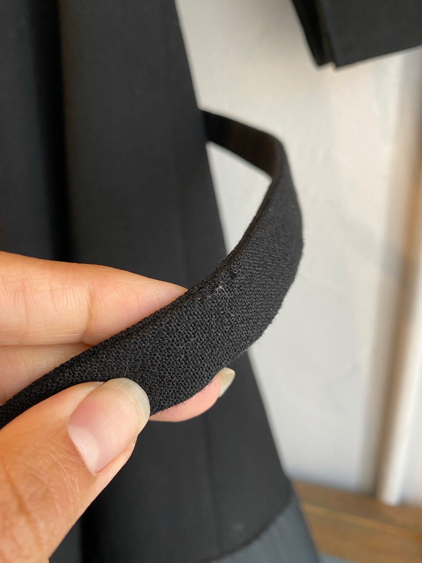 Geoffrey Beene black dress — back view showing construction and zipper