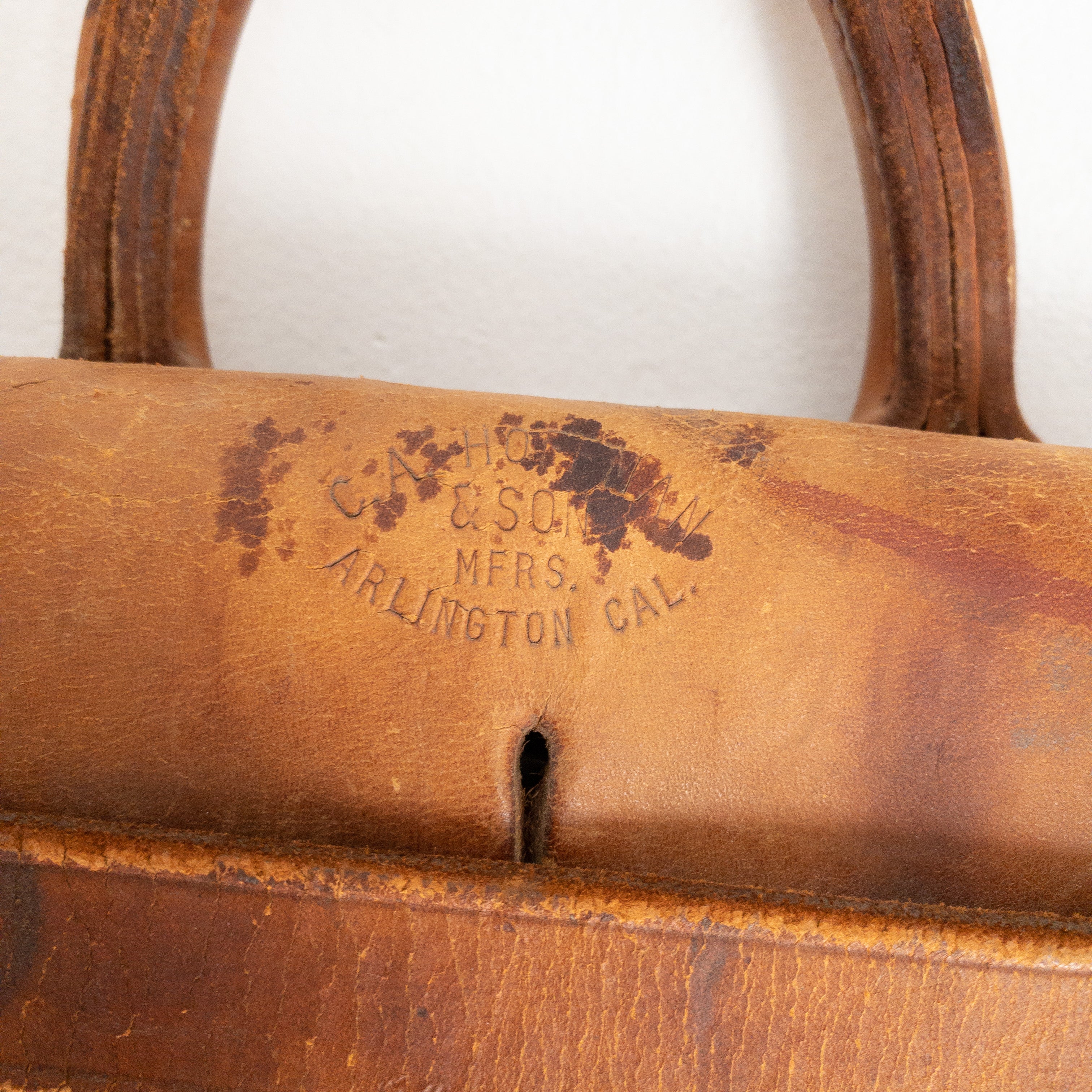 Antique French Brown Leather Gladstone Bag