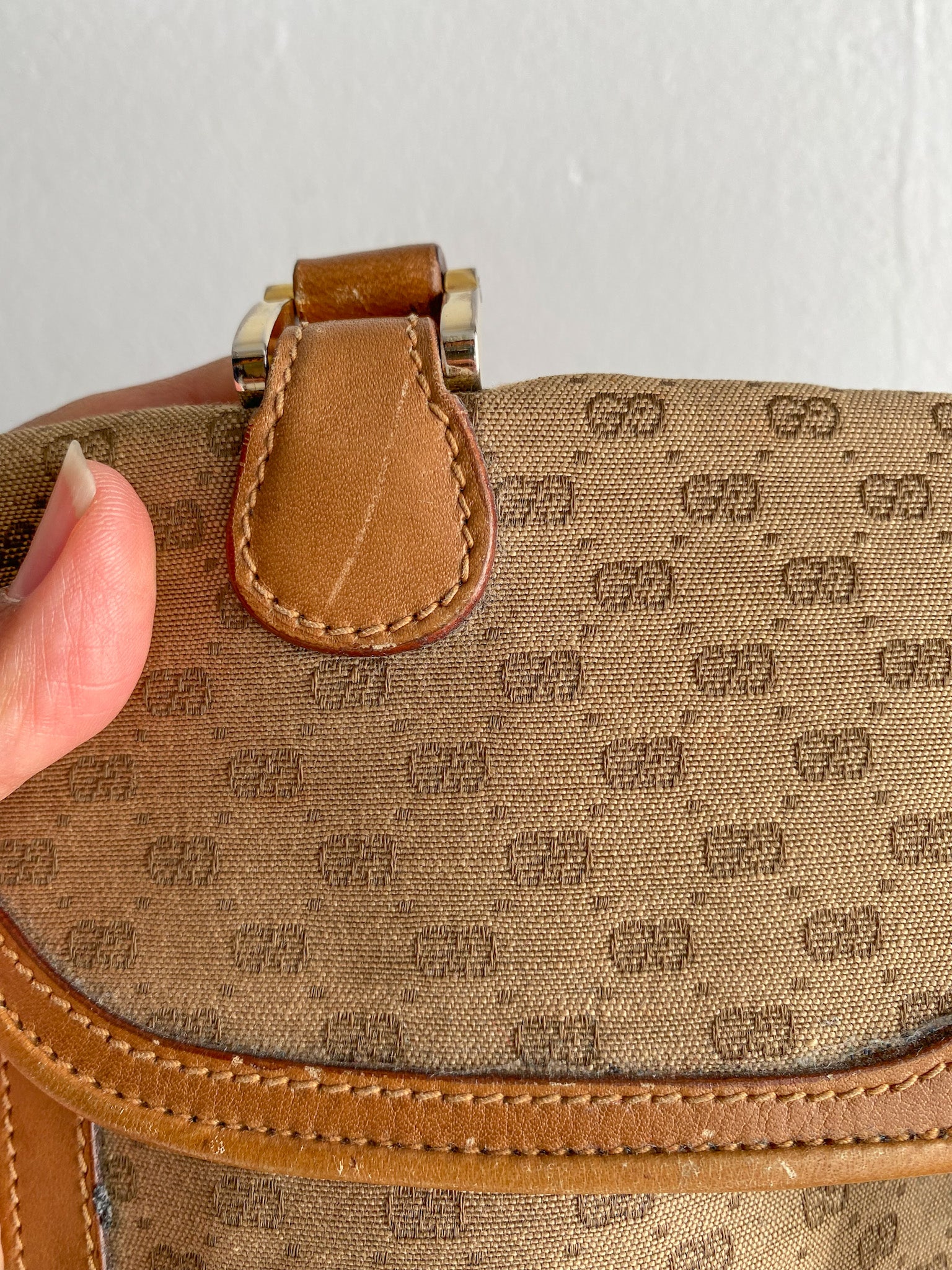 Interlocking leather handbag Gucci Orange in Leather - 40843463
