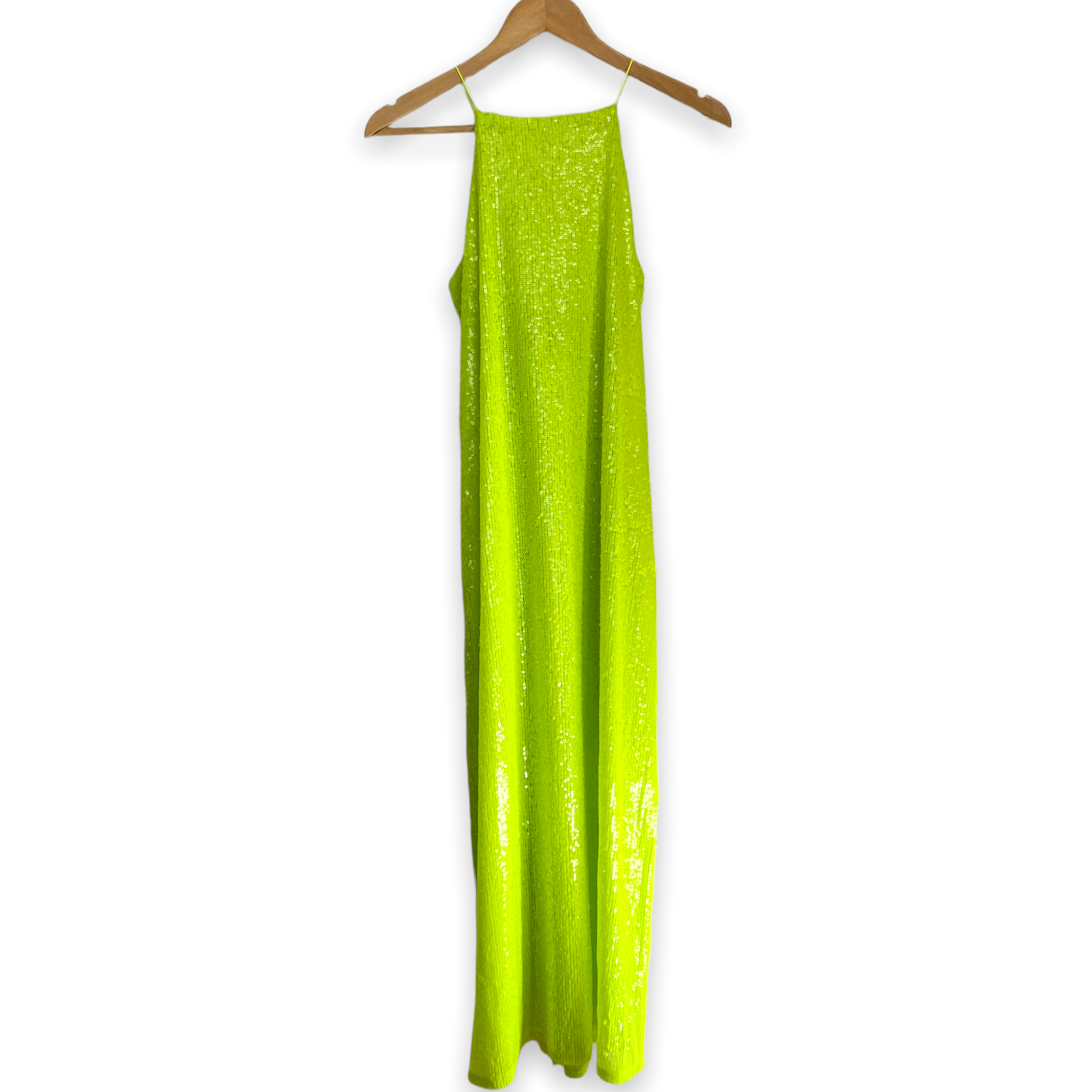 Neon Green Sequin Dress