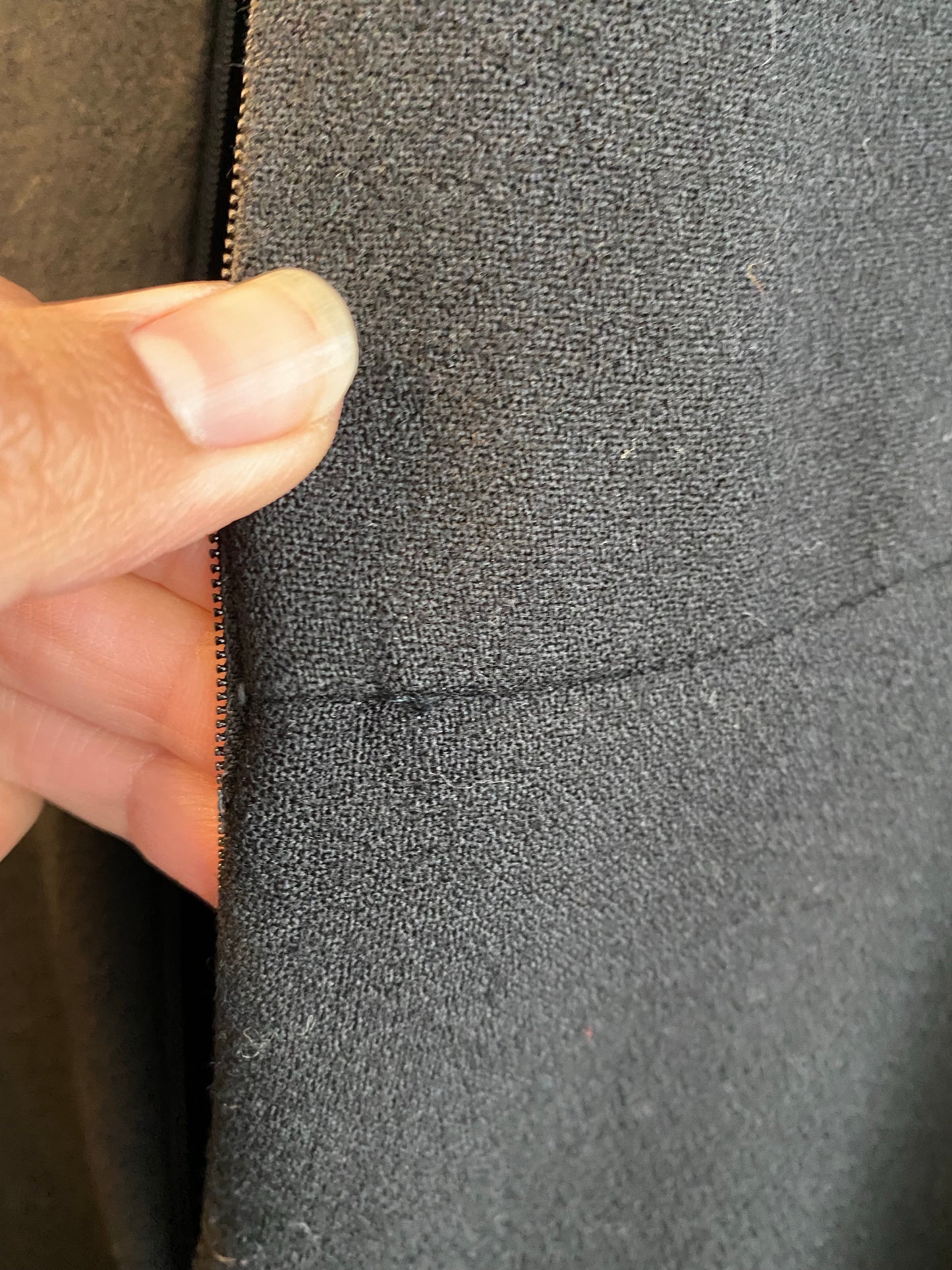 Geoffrey Beene cocktail dress — attached belt detail and waist construction