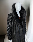 1960s Leather Snakeskin Fur Coat