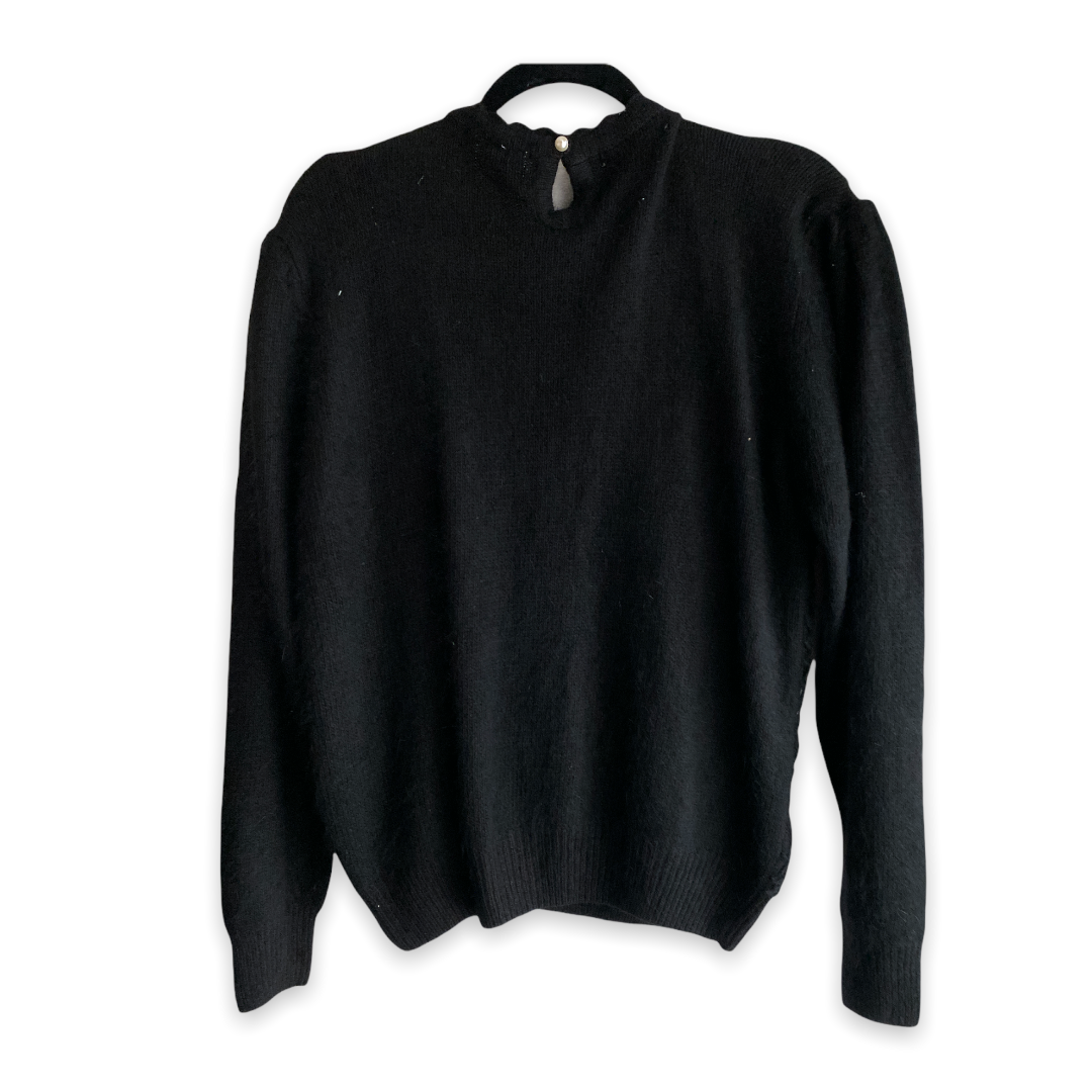 Aziza Pearl Black Sweater