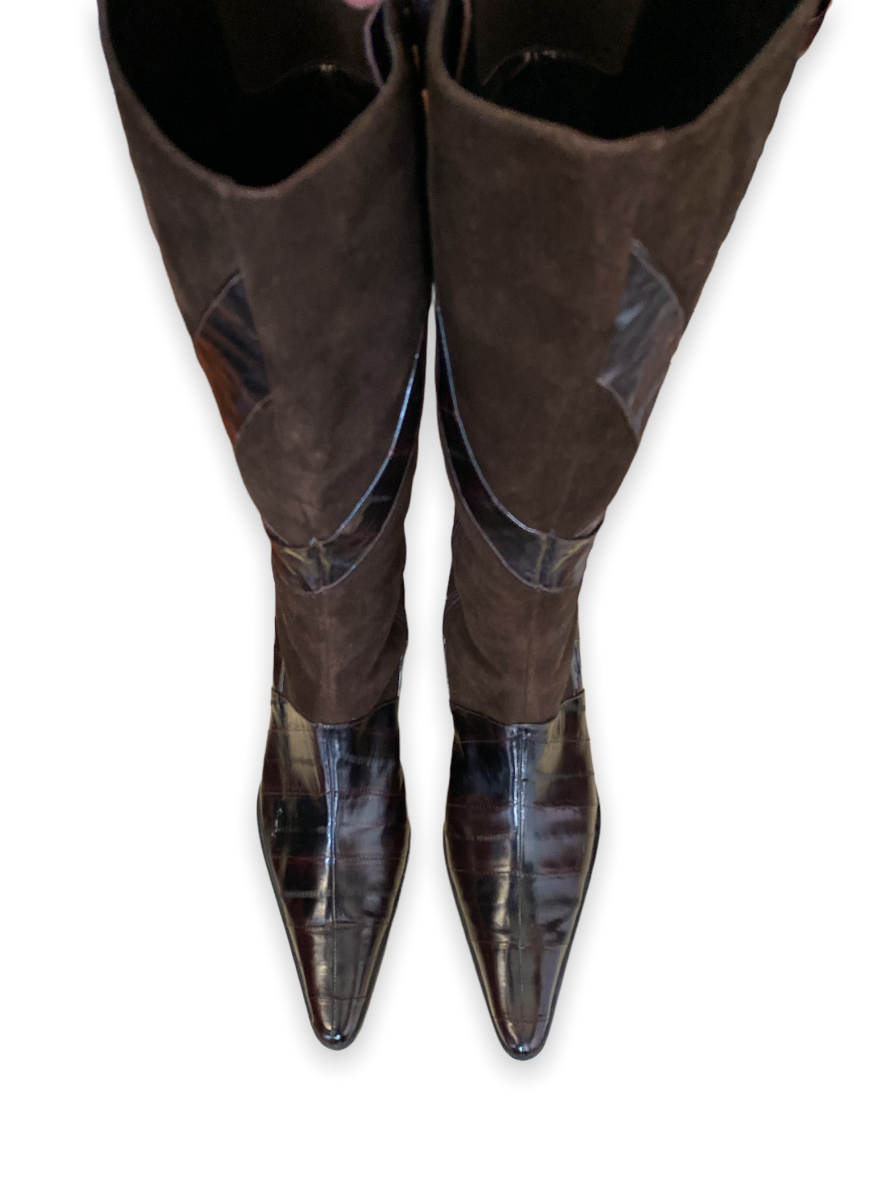 Eel Leather Cocoa Brown Boots