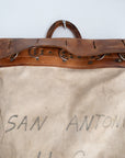 Antique Railway Canvas Leather Mail Bag