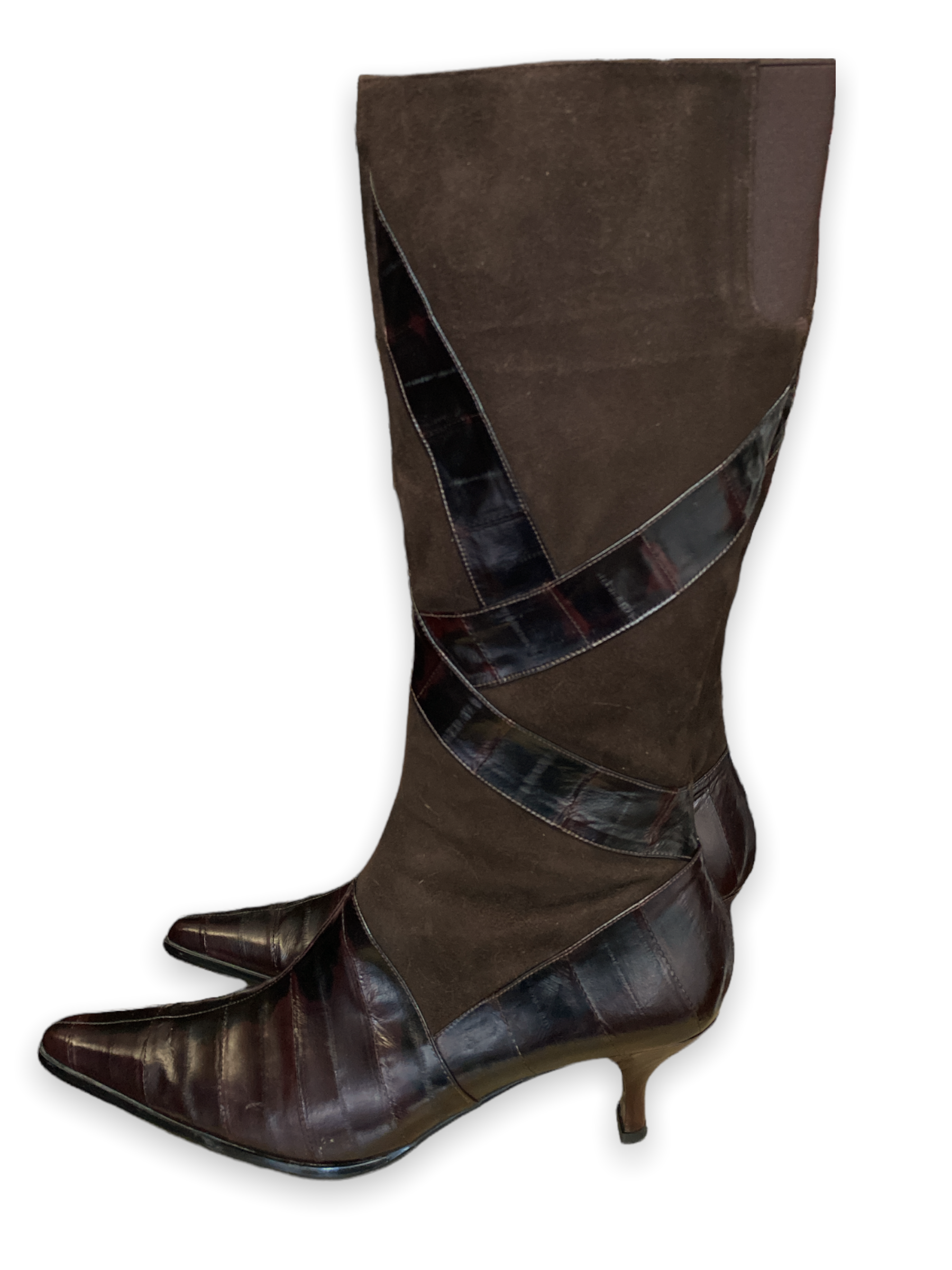 Eel Leather Cocoa Brown Boots